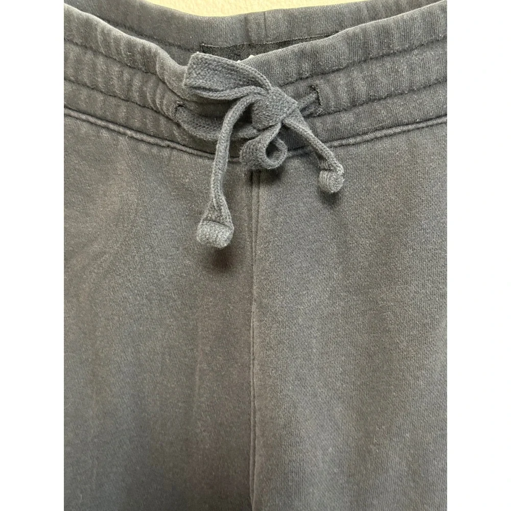 Hollister Men XL Black Fleece Sweat Shorts Drawstring Logo Athletic Loungewear